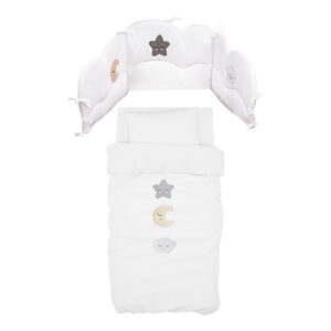 Besticktes Baby Bettwäsche-Set Smile