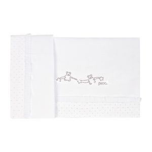 3-teiliges laken-Set für Wiege und Kinderwagen mit Kristallen Vanity