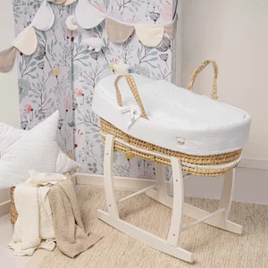 Cesta in palma con piumetto Tinta Unita