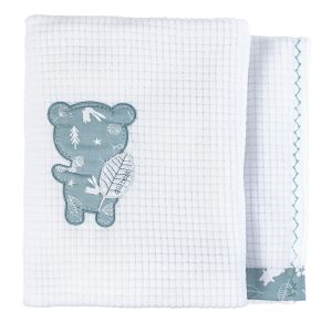 Bestickte Fleecedecke für Wiege Ozzy