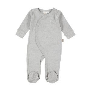 Strampler mit füßen aus Bambus Jersey