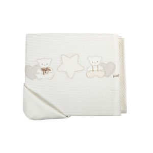 Bestickte Piquet-Decke für Bett Nanny