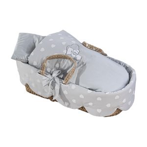 Baby-Palmenkorb Amélie mit gepolsterte Decke