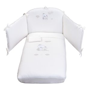 Besticktes Baby Bettwäsche-Set Sleepy