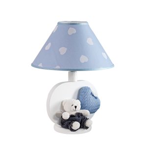 Tischlampe mit Holzsockel Amélie