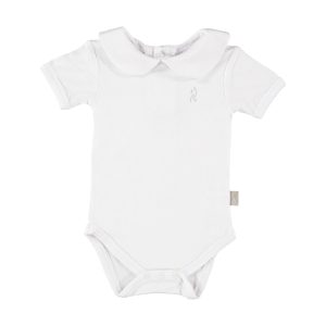 Kurzärmliger Body mit Kragen aus Bambus Jersey Dili Best Natural