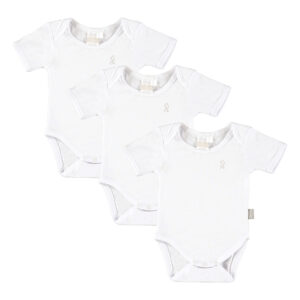3-teiliges set Kurzärmeliger Body aus Bambus Jersey