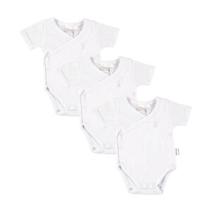 3-teiliges set Kurzärmliger Crossover-Body aus Bambus Jersey