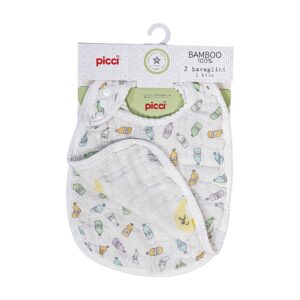 2-teiliges Lätzchen-Set aus Bambus-Musselin I Coccolosi