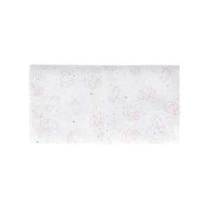 Rosa Bärchen-Swaddle aus Baumwoll-Musselin, 65 x 90 cm