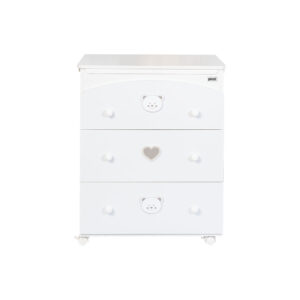 Weiße Kommode mit 3 Schubladen Nenè