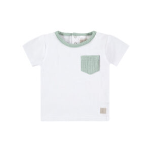 T-Shirt aus Bambusjersey und Baumwollmusselin