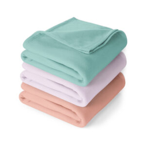 Unifarbe Fleecedecke für Bett