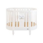 PCPIU842402-letto-legno-ovale-bianco-piuma-con-materasso-fiocco-bianco-front