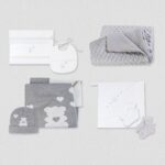 PCSET5002-Komplettes Piuma-grau-Babyausstattung Set
