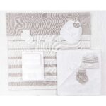 PCSET51023-Komplettes Stripe taubengraues Babyausstattungsset