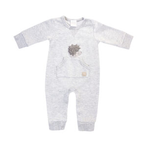Strampler mit aufgesticktem Igel aus Bambus