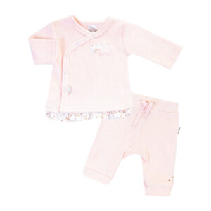 Set aus Hose und bestickter Kimono aus Bambus-Chenille