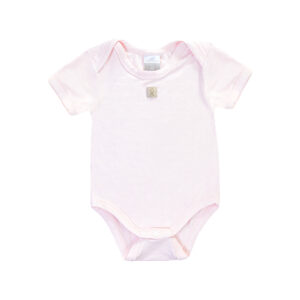 Rosa Kurzärmliger Body aus Bambus Jersey Dili Best Natural