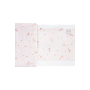 2-teiliges Bettlaken-Set aus Musselin und Bio-Baumwolle