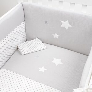 Weißes Mikrobett Star komplett mit Matratze und Textilset